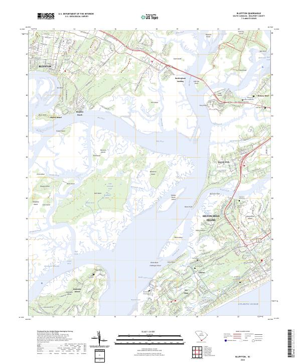 Bluffton, SC — USGS 7.5-minute topo (2024)