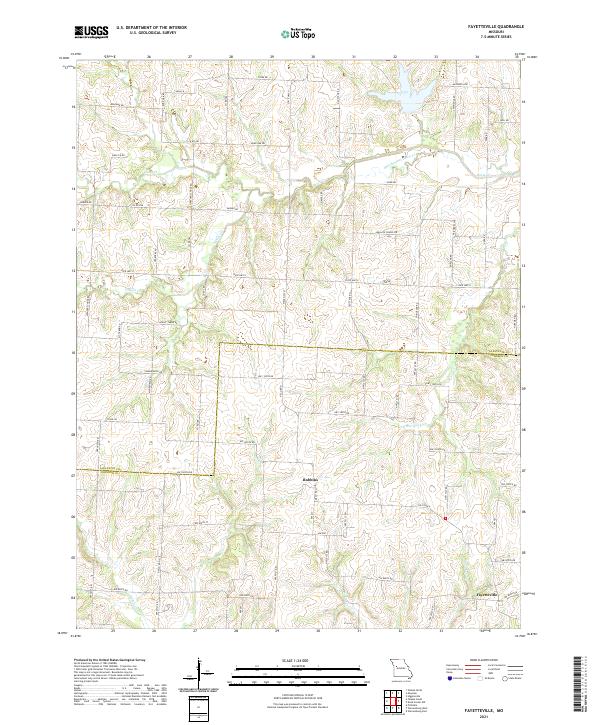 Fayetteville, MO — USGS 7.5-minute topo (2021)