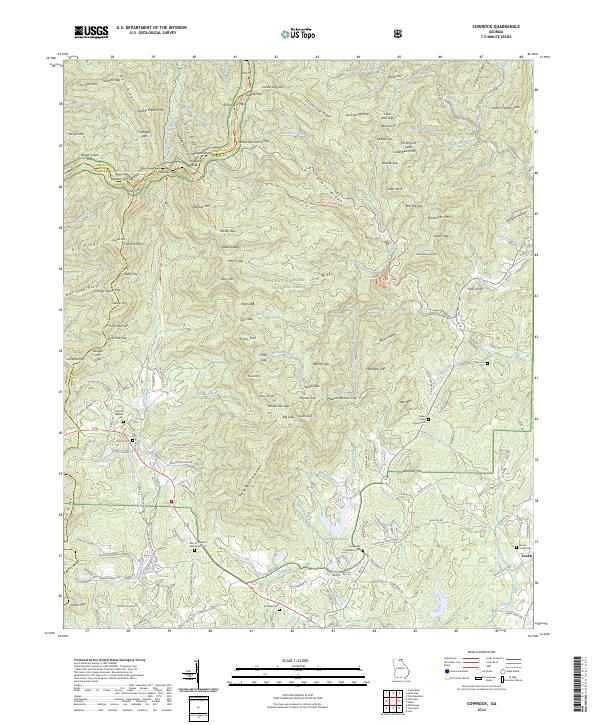 Cowrock, GA — USGS 7.5-minute topo (2024)