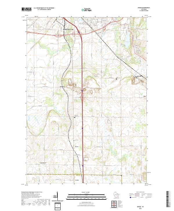 Byron, WI — USGS 7.5-minute topo (2022)