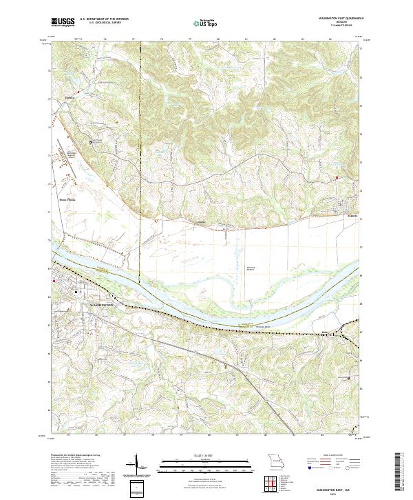 Washington East, MO — USGS 7.5-minute topo (2021)