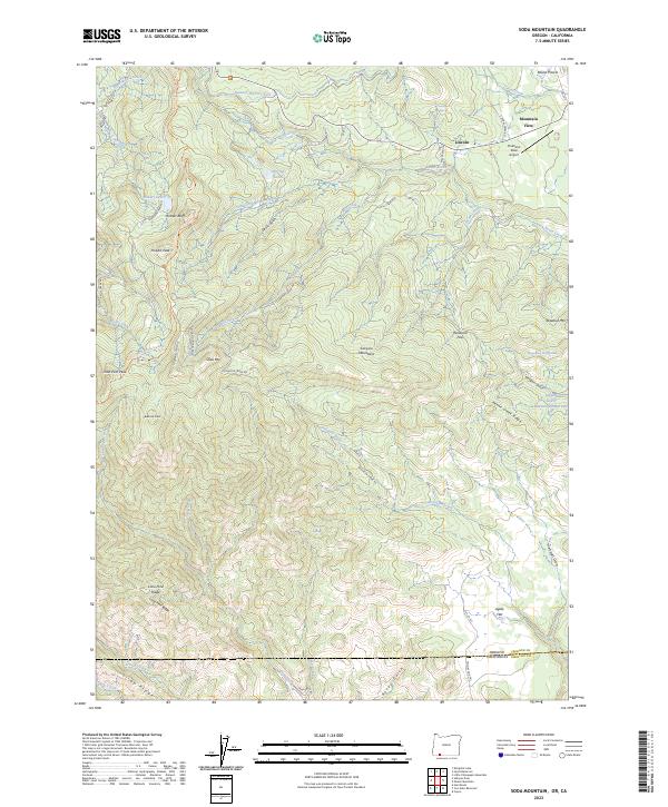 Soda Mountain, OR-CA — USGS 7.5-minute topo (2023)