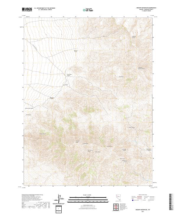 Granite Mountain, NV — USGS 7.5-minute topo (2021)