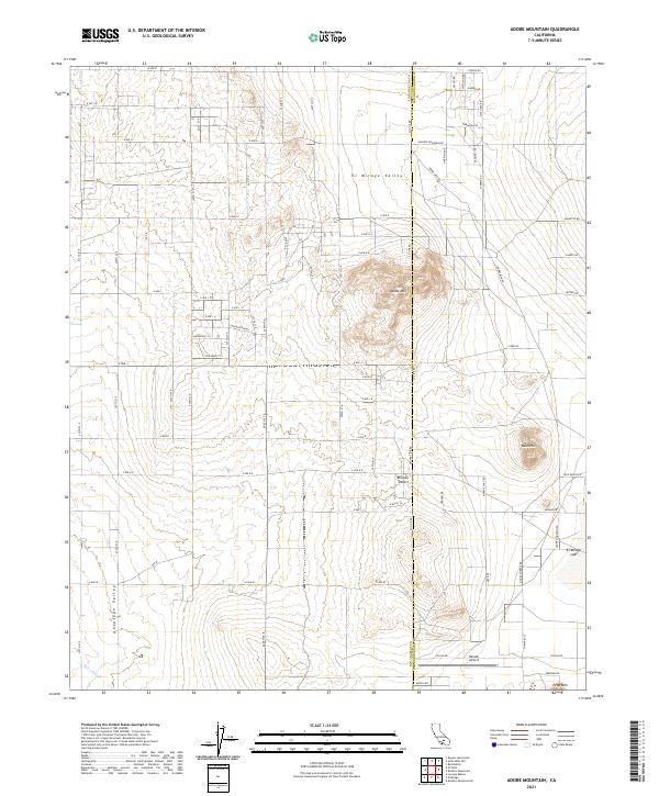 Adobe Mountain, CA — USGS 7.5-minute topo (2021)