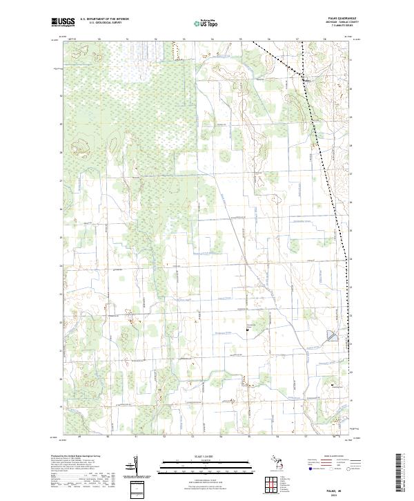 Palms, MI — USGS 7.5-minute topo (2023)