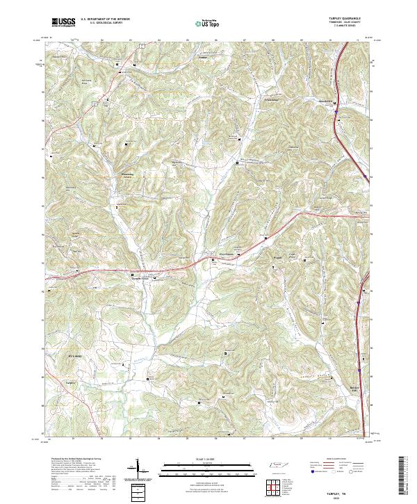 Tarpley, TN — USGS 7.5-minute topo (2022)