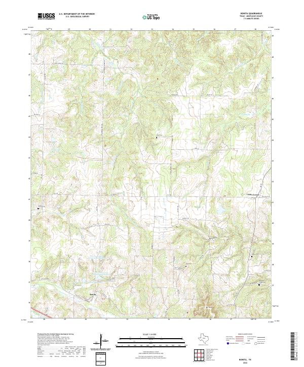 Bonita, TX — USGS 7.5-minute topo (2022)