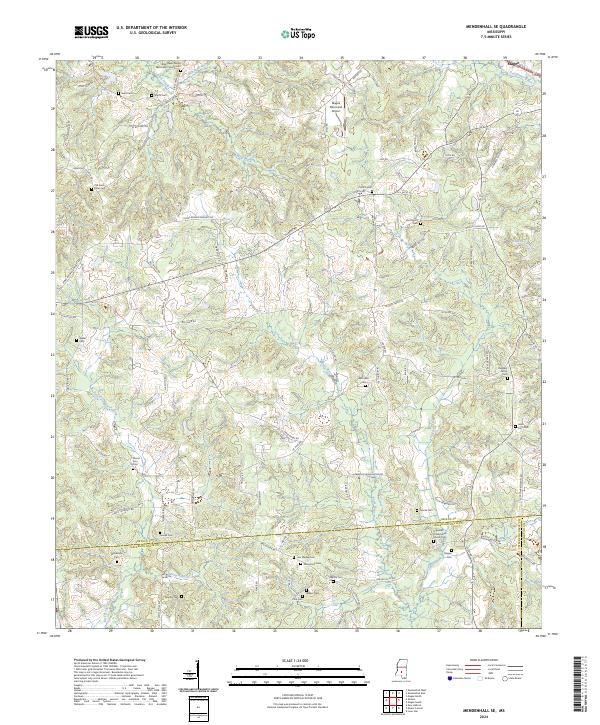 Mendenhall SE, MS — USGS 7.5-minute topo (2024)