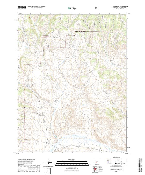 Trickle Mountain, CO — USGS 7.5-minute topo (2022)
