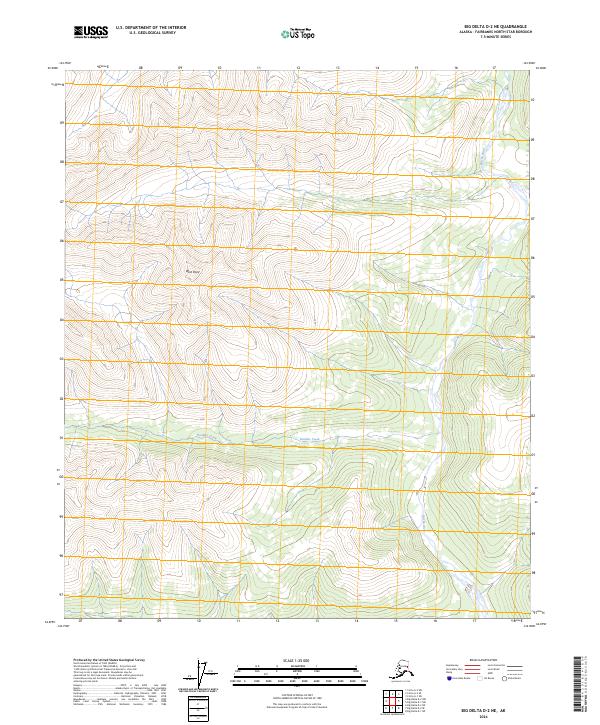 Big Delta D-2 NE, AK — USGS 7.5-minute topo (2024)
