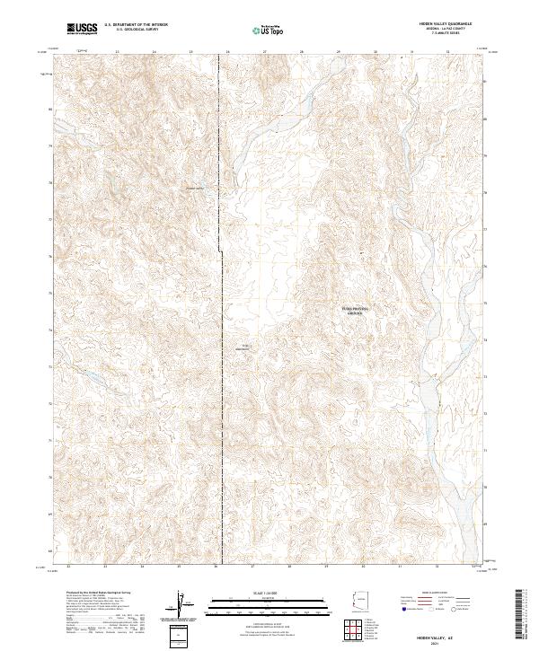 Hidden Valley, AZ — USGS 7.5-minute topo (2021)
