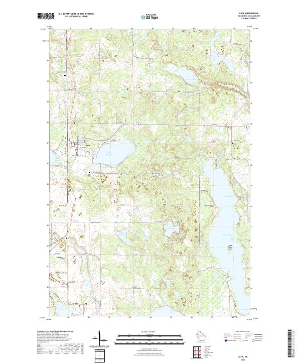 Luck, WI — USGS 7.5-minute topo (2022)