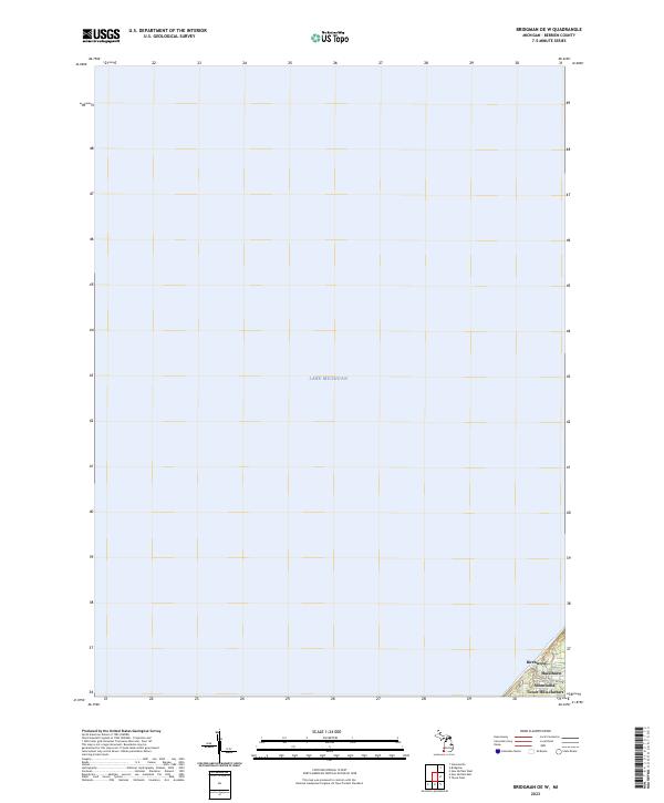 Bridgman OE W, MI — USGS 7.5-minute topo (2023)