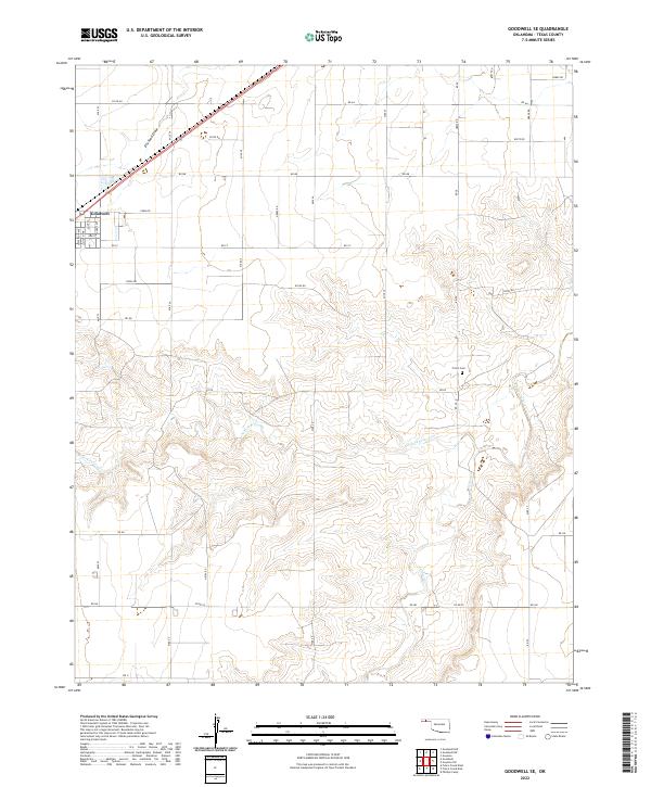 Goodwell SE, OK — USGS 7.5-minute topo (2022)
