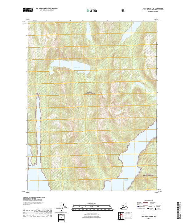 Ketchikan A-3 NE, AK — USGS 7.5-minute topo (2021)