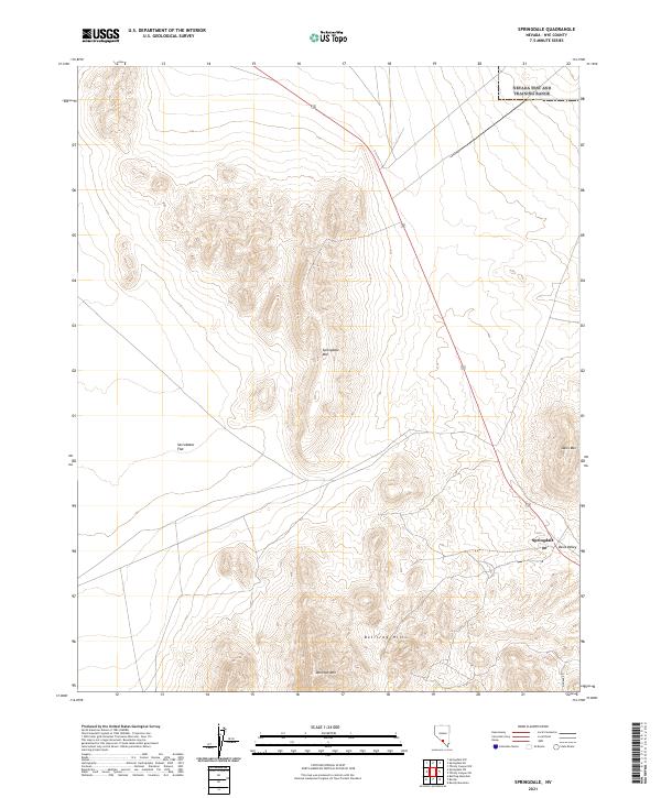 Springdale, NV — USGS 7.5-minute topo (2021)