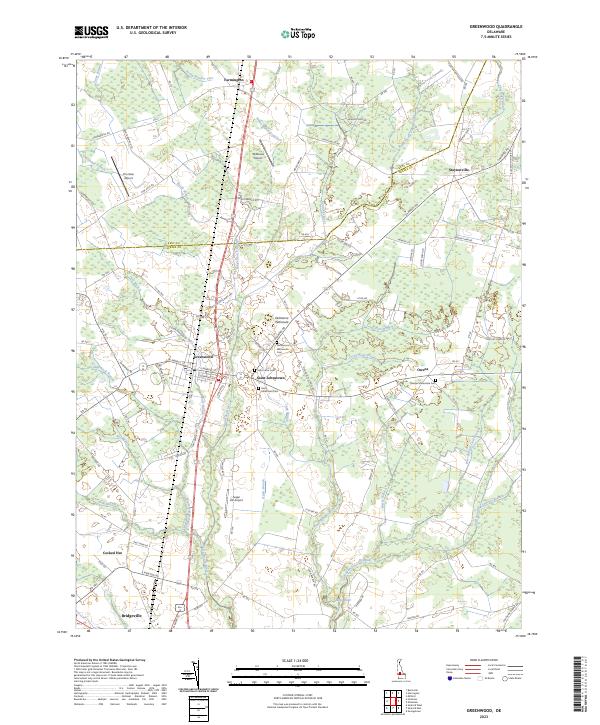 Greenwood, DE — USGS 7.5-minute topo (2023)