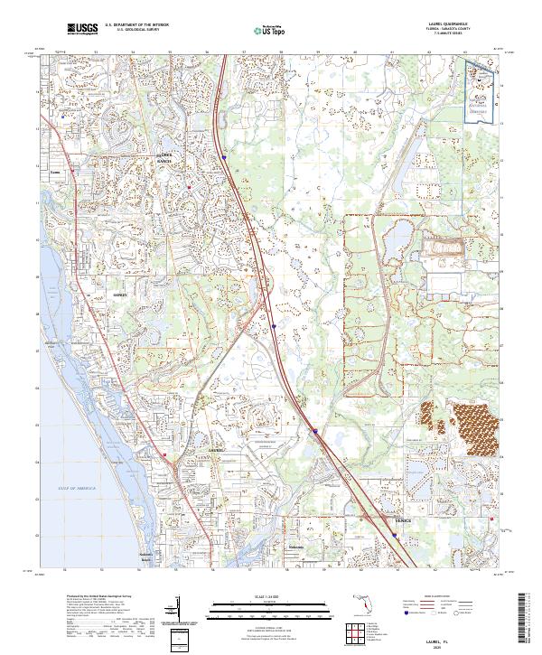 Laurel, FL — USGS 7.5-minute topo (2025)