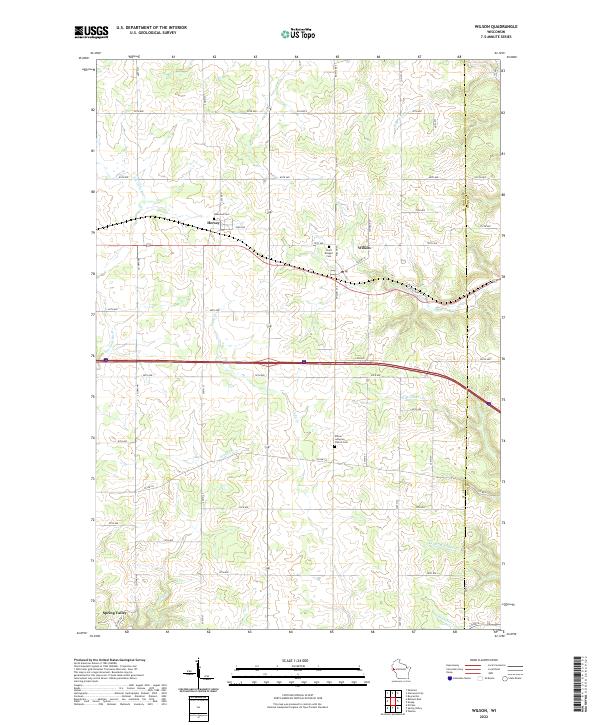 Wilson, WI — USGS 7.5-minute topo (2022)