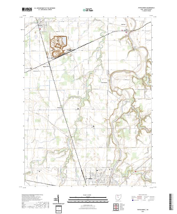Tiffin North, OH — USGS 7.5-minute topo (2023)
