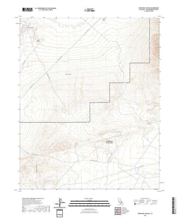 Christmas Canyon, CA — USGS 7.5-minute topo (2021)