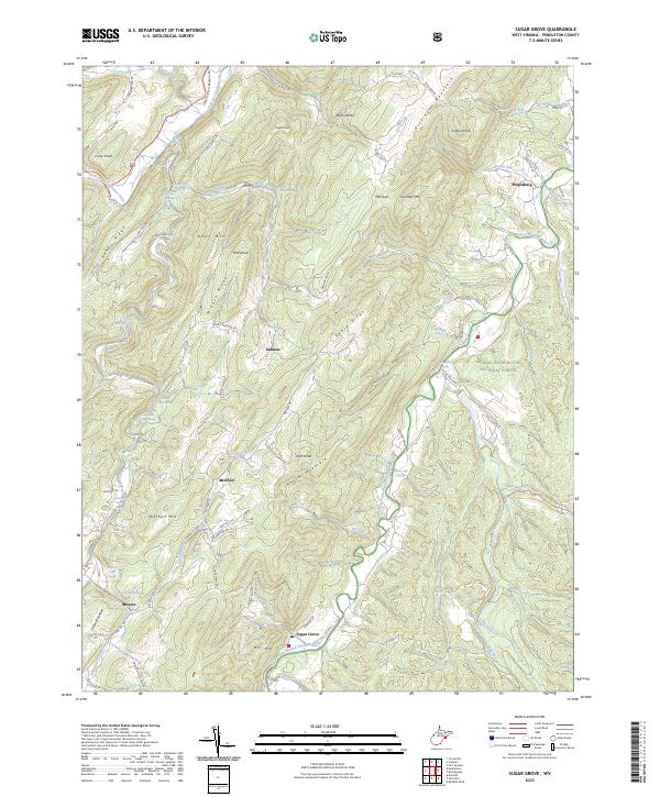 Sugar Grove, WV — USGS 7.5-minute topo (2023)