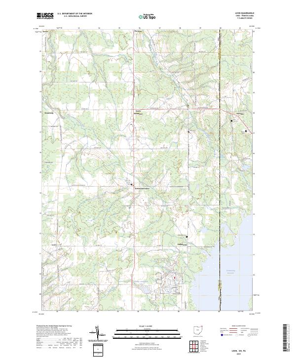 Leon, OH-PA — USGS 7.5-minute topo (2023)