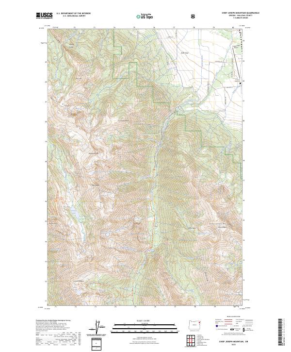 Chief Joseph Mountain, OR — USGS 7.5-minute topo (2023)