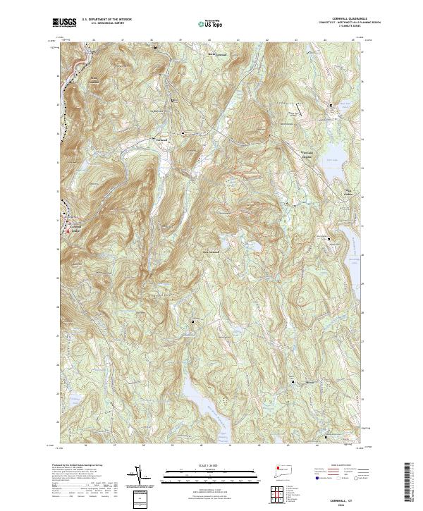 Cornwall, CT — USGS 7.5-minute topo (2024)