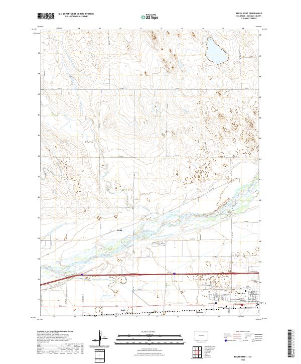 Brush West, CO — USGS 7.5-minute topo (2022)