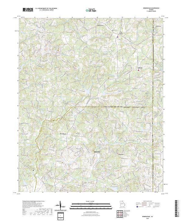 Birmingham, GA — USGS 7.5-minute topo (2024)