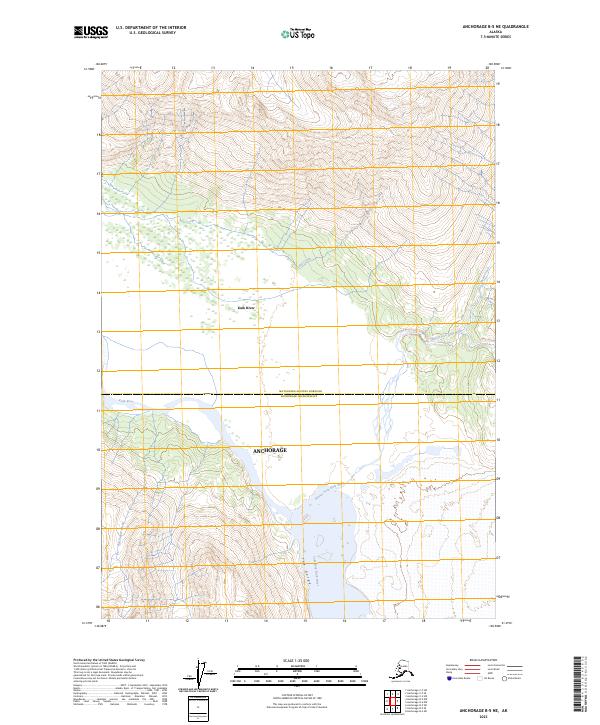 Anchorage B-5 NE, AK — USGS 7.5-minute topo (2023)
