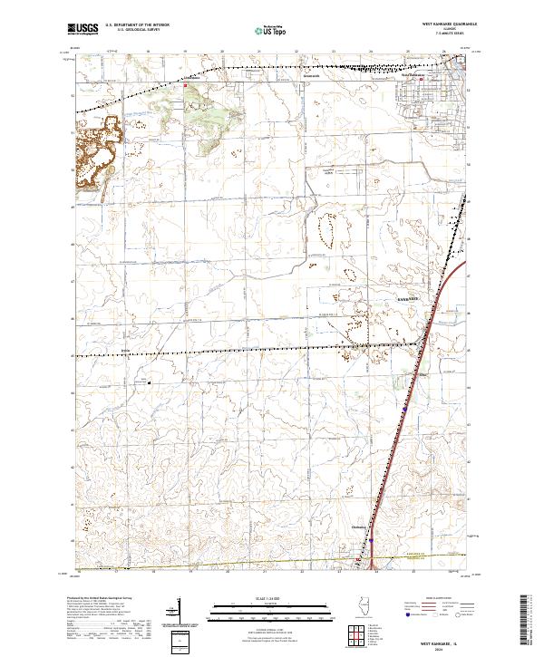 West Kankakee, IL — USGS 7.5-minute topo (2024)