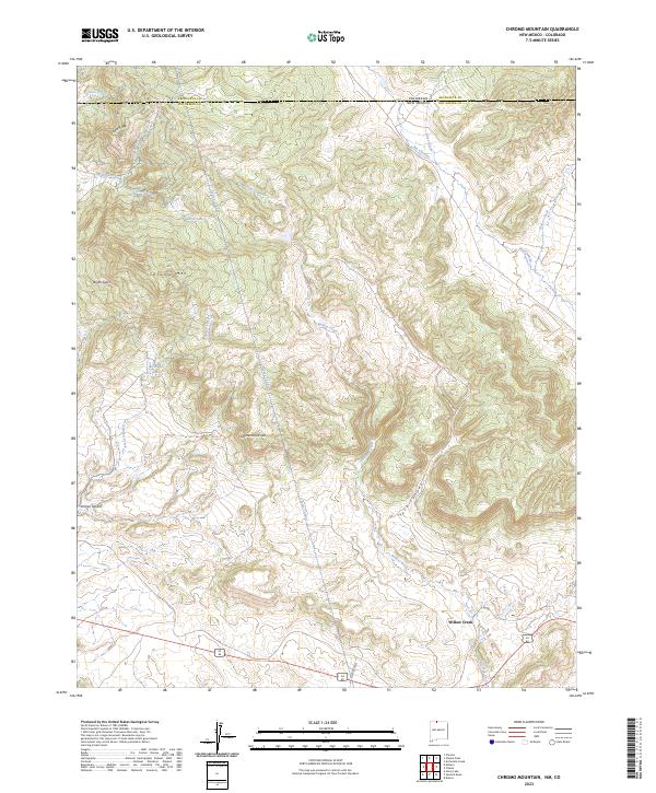 Chromo Mountain, NM-CO — USGS 7.5-minute topo (2023)