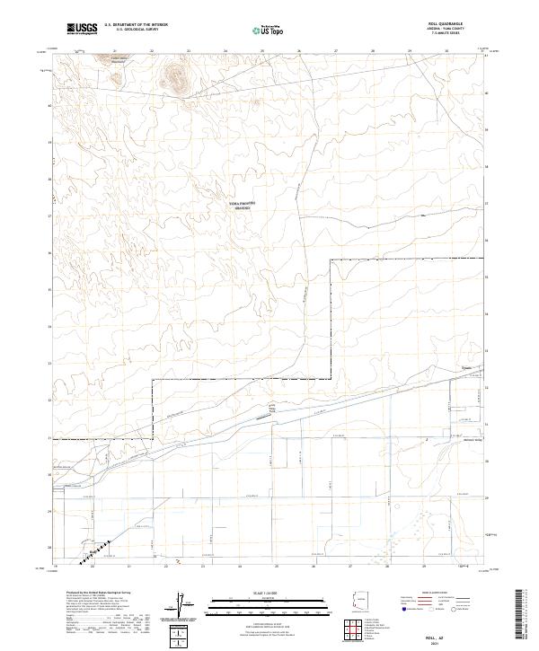 Roll, AZ — USGS 7.5-minute topo (2021)