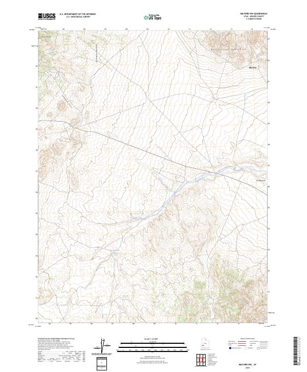 Milford NW, UT — USGS 7.5-minute topo (2023)