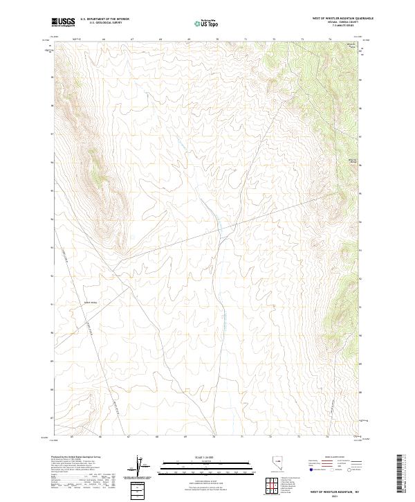 West of Whistler Mountain, NV — USGS 7.5-minute topo (2021)