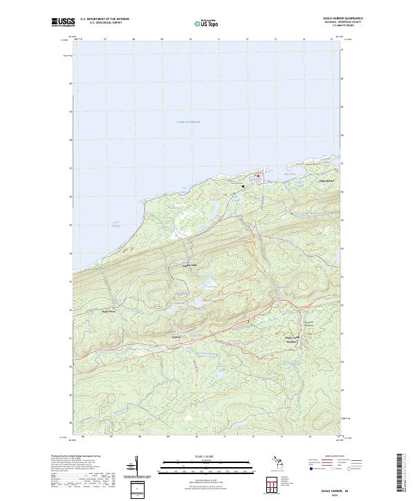 Eagle Harbor, MI — USGS 7.5-minute topo (2023)