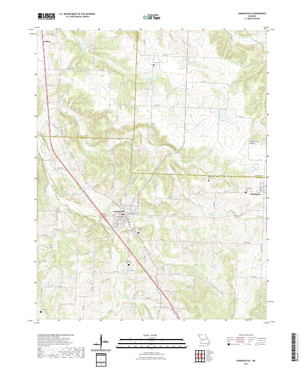 Humansville, MO — USGS 7.5-minute topo (2021)