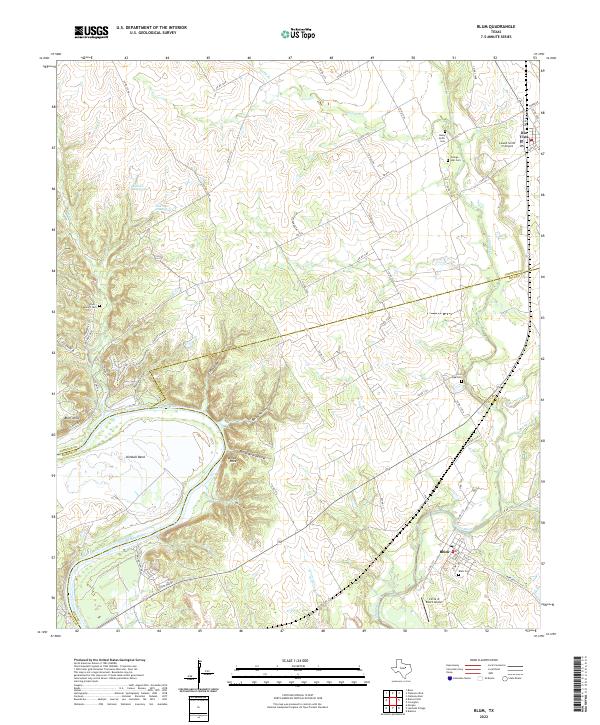 Blum, TX — USGS 7.5-minute topo (2022)