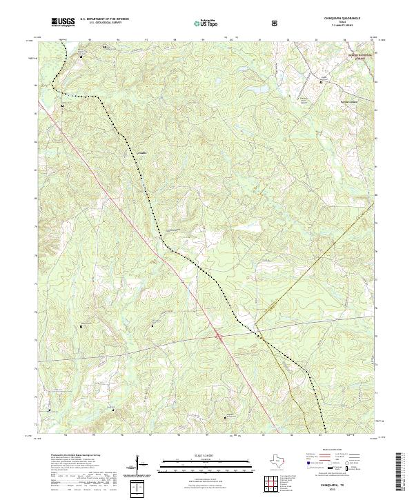 Chinquapin, TX — USGS 7.5-minute topo (2022)