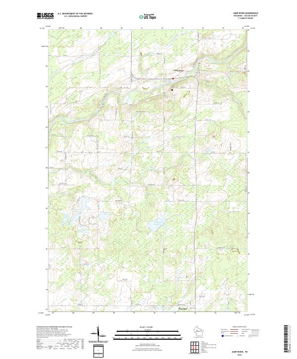 Jump River, WI — USGS 7.5-minute topo (2022)