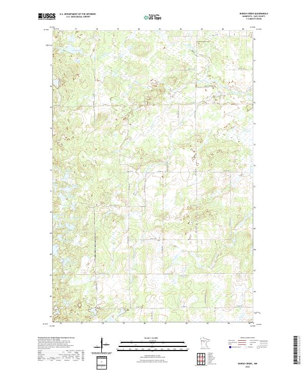 Bungo Creek, MN — USGS 7.5-minute topo (2022)