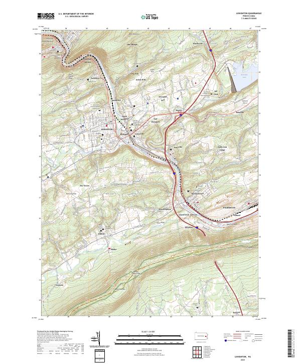 Lehighton, PA — USGS 7.5-minute topo (2023)