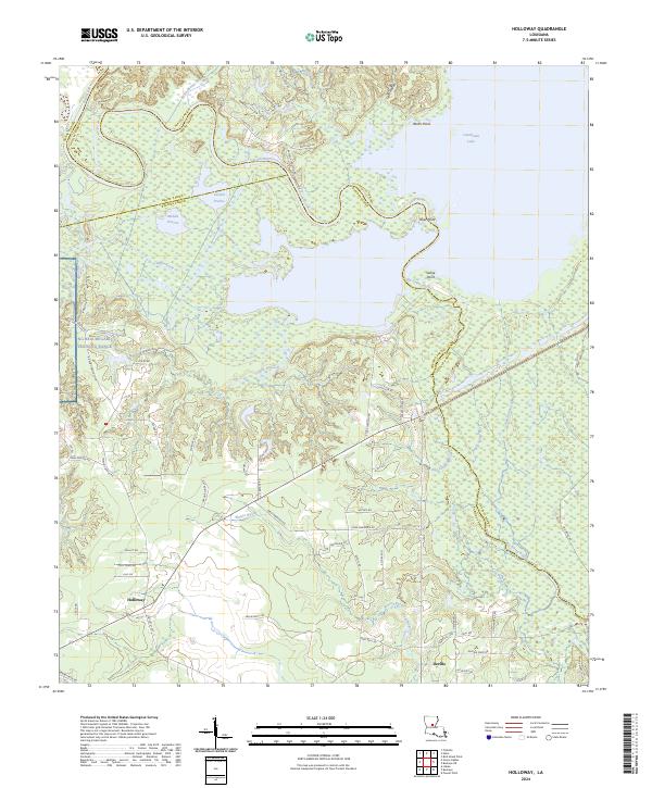 Holloway, LA — USGS 7.5-minute topo (2024)