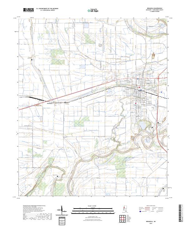 Indianola, MS — USGS 7.5-minute topo (2024)