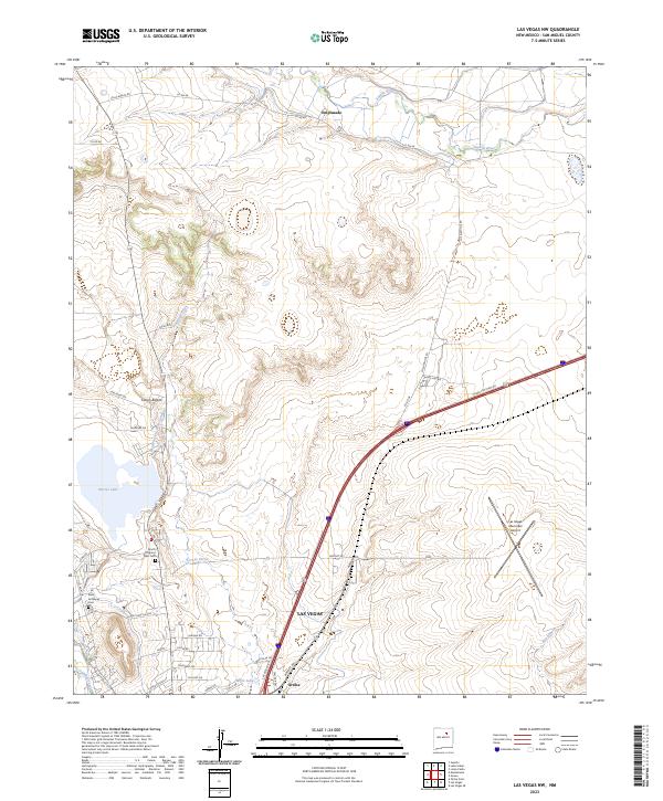 Las Vegas NW, NM — USGS 7.5-minute topo (2023)
