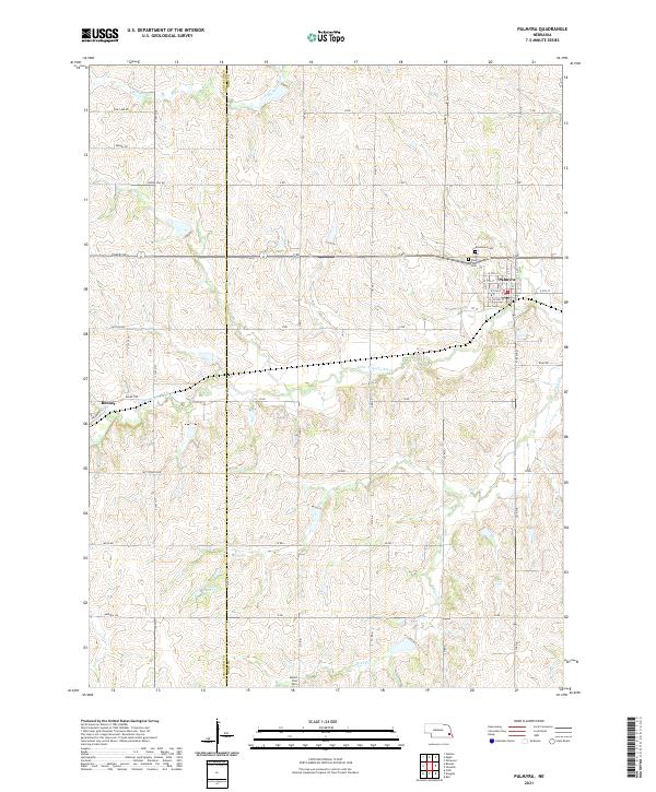 Palmyra, NE — USGS 7.5-minute topo (2021)