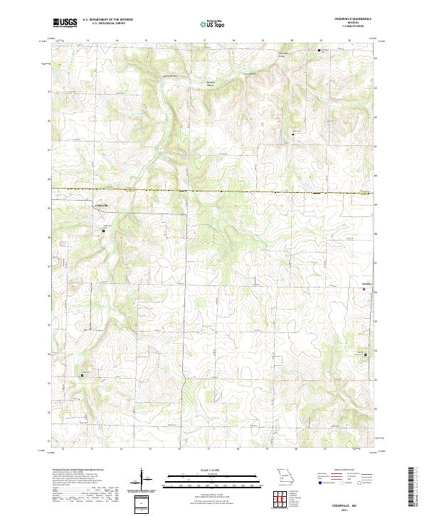 Cedarville, MO — USGS 7.5-minute topo (2021)