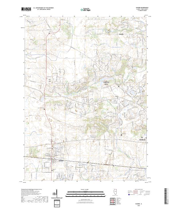 Elburn, IL — USGS 7.5-minute topo (2024)